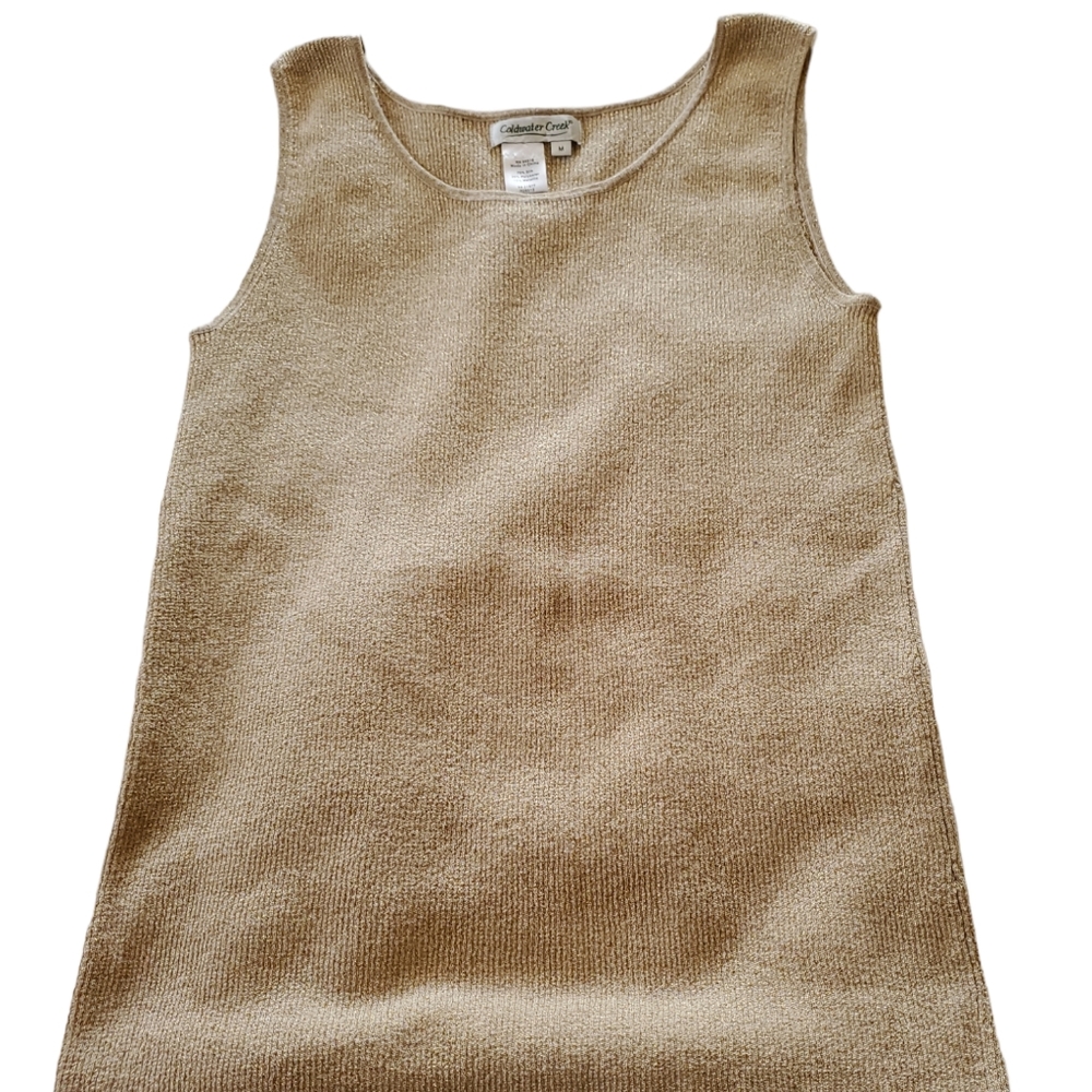 ✨️MOVING SALE!✨️ Vintage Coldwater Creek metallic gold tank